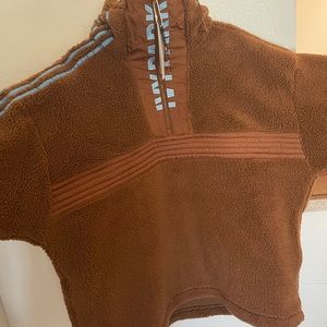 1/2 zip branded teddy jacket